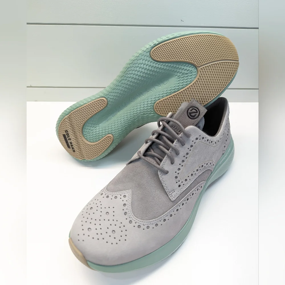 Cole Haan Zerogrand Changepace Wing Sleet Granite Grey Green Shoes sz Men's 8.5